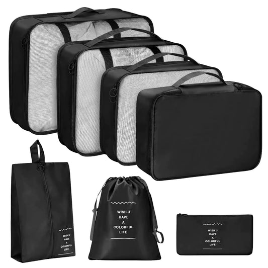 Business/Travel 7-Piece Storage Bag Set Clothes Sorting and Packaging Bag Travel Luggage Clothing Underwear Storage Bag