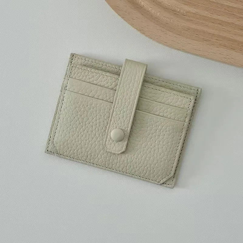 Women Men Slim Wallet Small Coin Purse Bank ID Card Case Package Pouch Card Cover Ultra-Thin Card Bag Leather Credit Card Holder