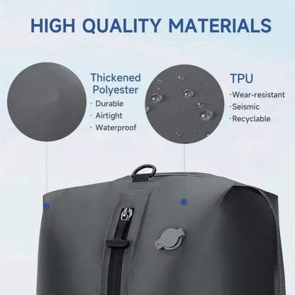 Travel Vacuum Storage Bags,17L-34L Reusable Empty Vacuum Bag for Clothes Outdoor Compression Pack Folding Bag with Air Pump
