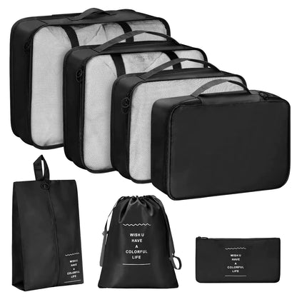 Business/Travel 7-Piece Storage Bag Set Clothes Sorting and Packaging Bag Travel Luggage Clothing Underwear Storage Bag