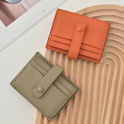 Women Men Slim Wallet Small Coin Purse Bank ID Card Case Package Pouch Card Cover Ultra-Thin Card Bag Leather Credit Card Holder