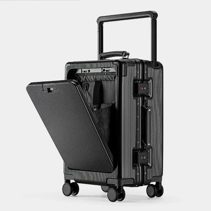 Wide Handle Aluminium frame PC Body Luggage
