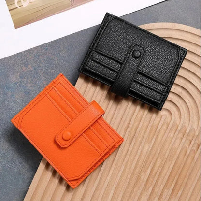 Women Men Slim Wallet Small Coin Purse Bank ID Card Case Package Pouch Card Cover Ultra-Thin Card Bag Leather Credit Card Holder