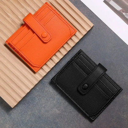 Women Men Slim Wallet Small Coin Purse Bank ID Card Case Package Pouch Card Cover Ultra-Thin Card Bag Leather Credit Card Holder