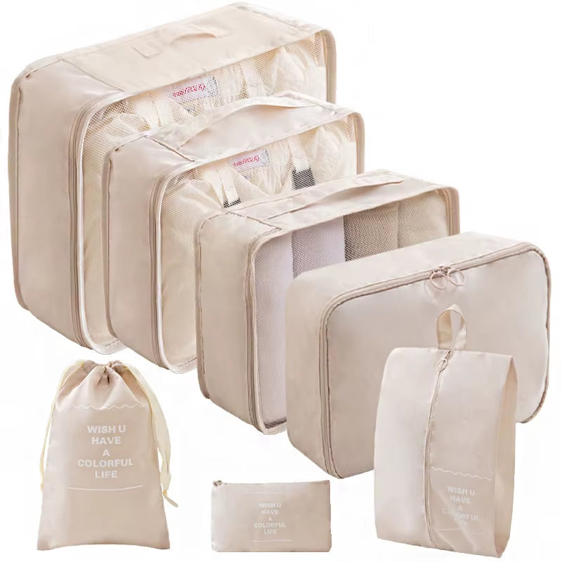 Business/Travel 7-Piece Storage Bag Set Clothes Sorting and Packaging Bag Travel Luggage Clothing Underwear Storage Bag