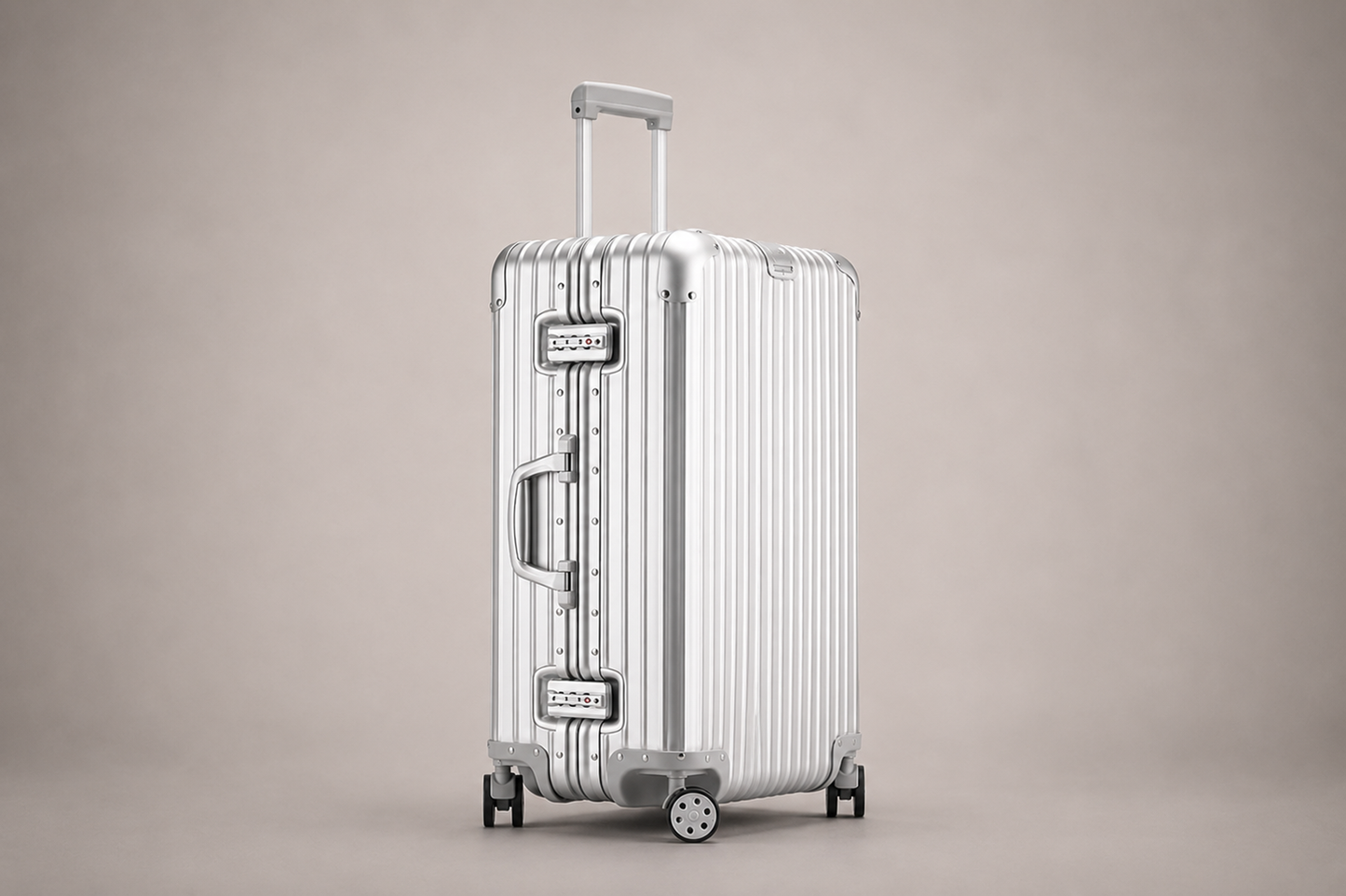 Silver All-Aluminum Magnesium Alloy Luggage