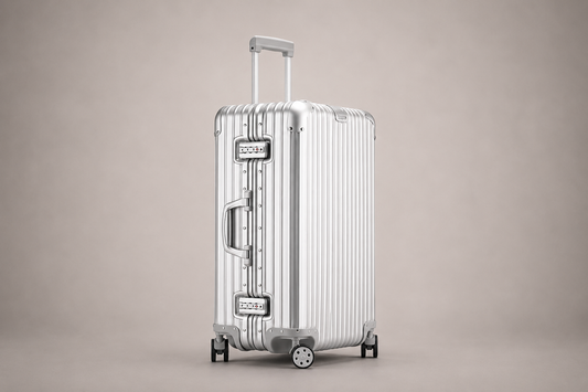 Silver All-Aluminum Magnesium Alloy Luggage