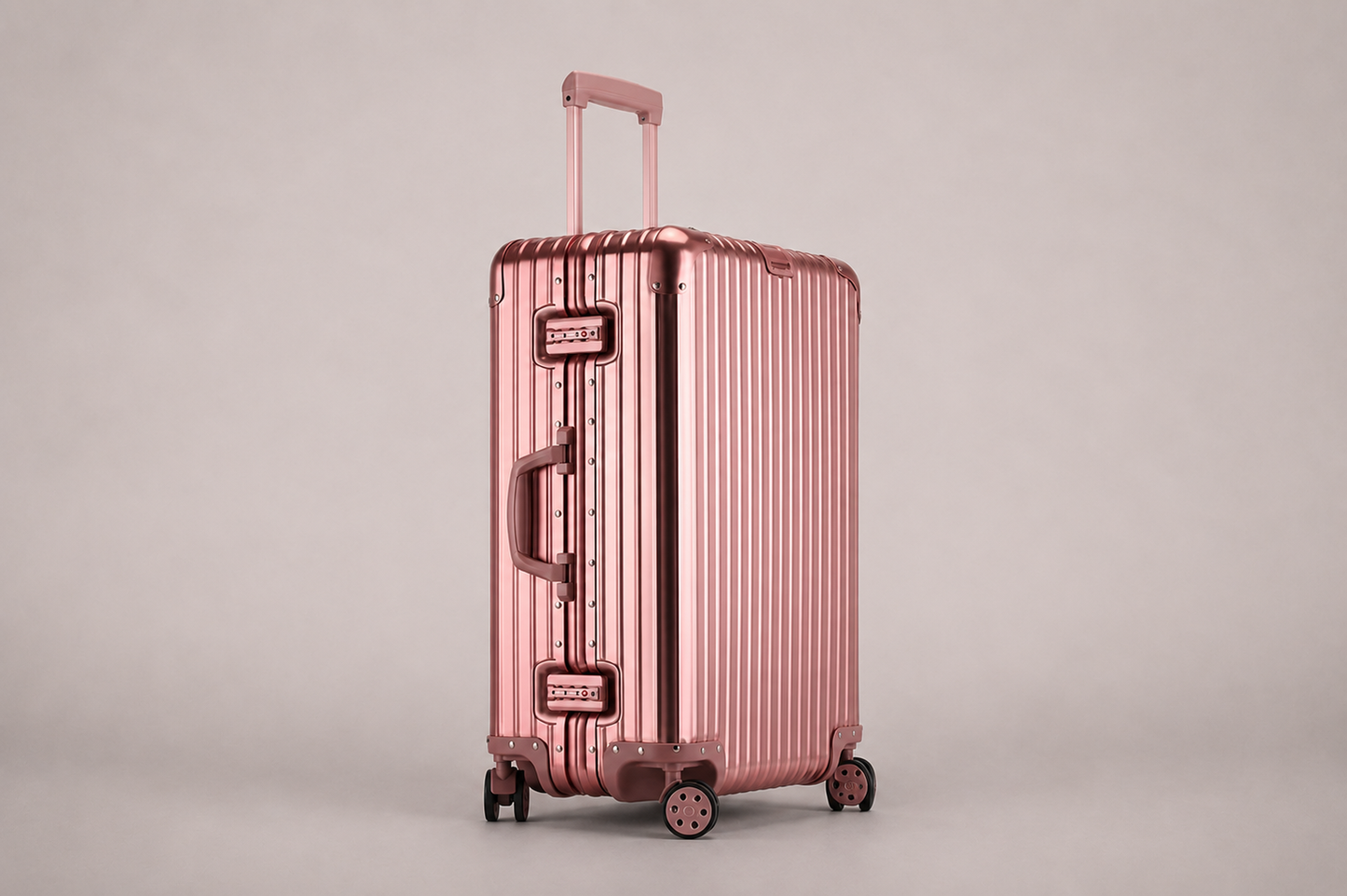 Pink All-Aluminum Magnesium Alloy Luggage