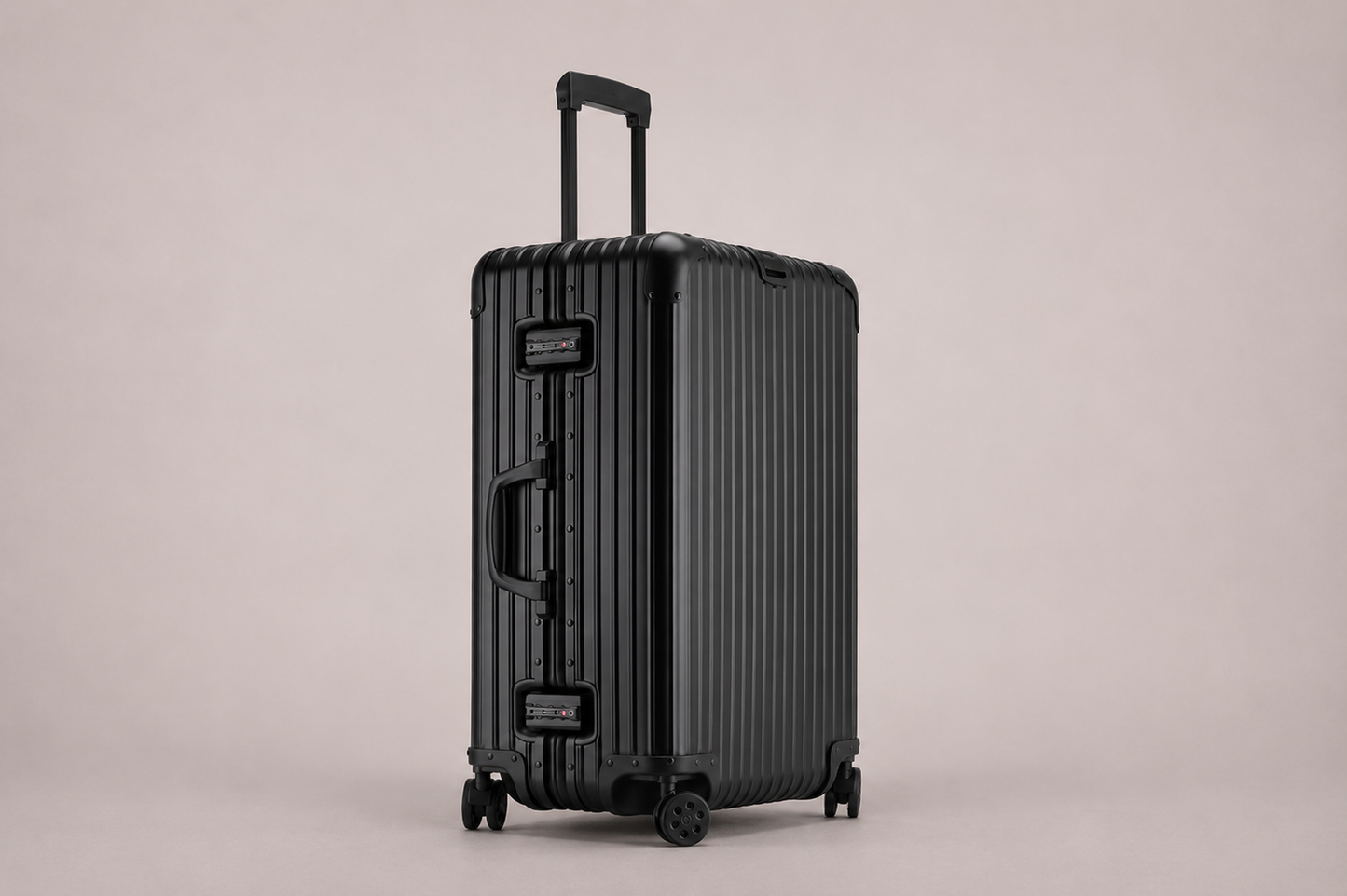 Black All-Aluminum Magnesium Alloy Luggage