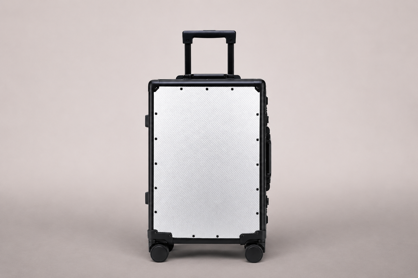 Silver Carbon Fibre Luggage