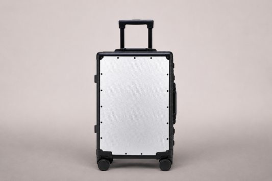 Silver Carbon Fibre Luggage
