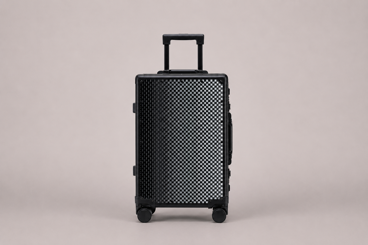 Checkered Carbon Fibre Luggage