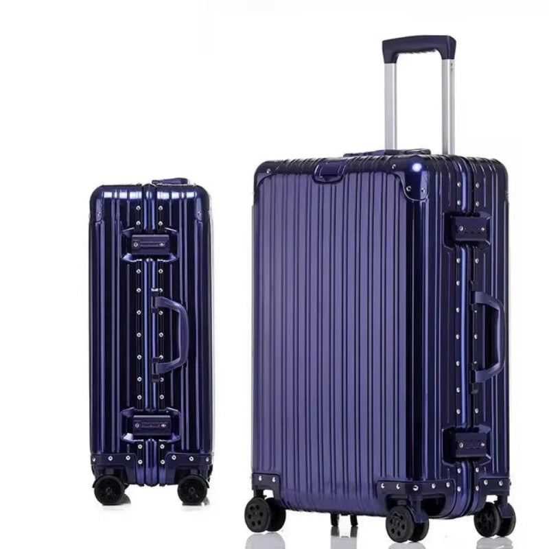 High Quality 100% Aluminum-Magnesium Alloy Material 20/24/26/29 Size Travel Luggage Spinner Brand Travel Suitcase