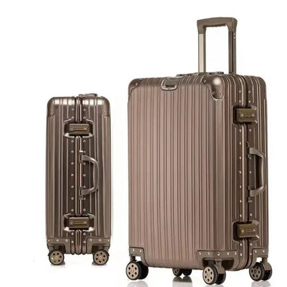 High Quality 100% Aluminum-Magnesium Alloy Material 20/24/26/29 Size Travel Luggage Spinner Brand Travel Suitcase