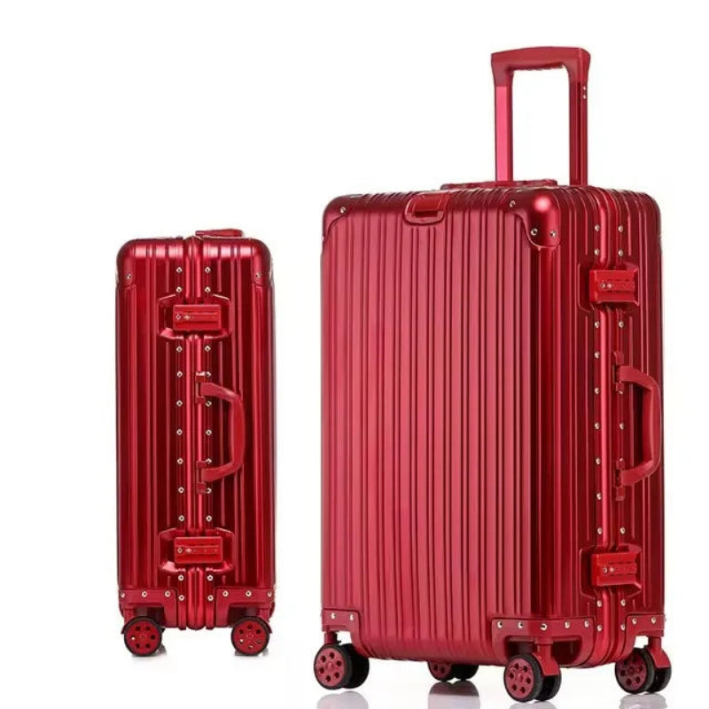 High Quality 100% Aluminum-Magnesium Alloy Material 20/24/26/29 Size Travel Luggage Spinner Brand Travel Suitcase