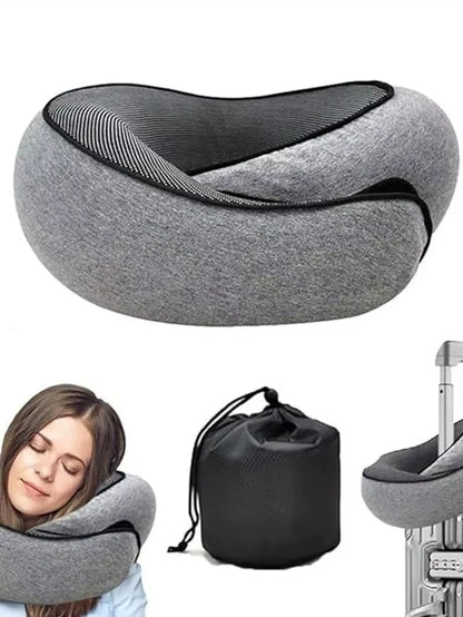 Memory Foam Neck Pillow Cervical Vertebra Travel Portable Noon Break Aircraft U Type of Pillow Sleep Camping Pillow Carry Bag