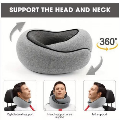 Memory Foam Neck Pillow Cervical Vertebra Travel Portable Noon Break Aircraft U Type of Pillow Sleep Camping Pillow Carry Bag