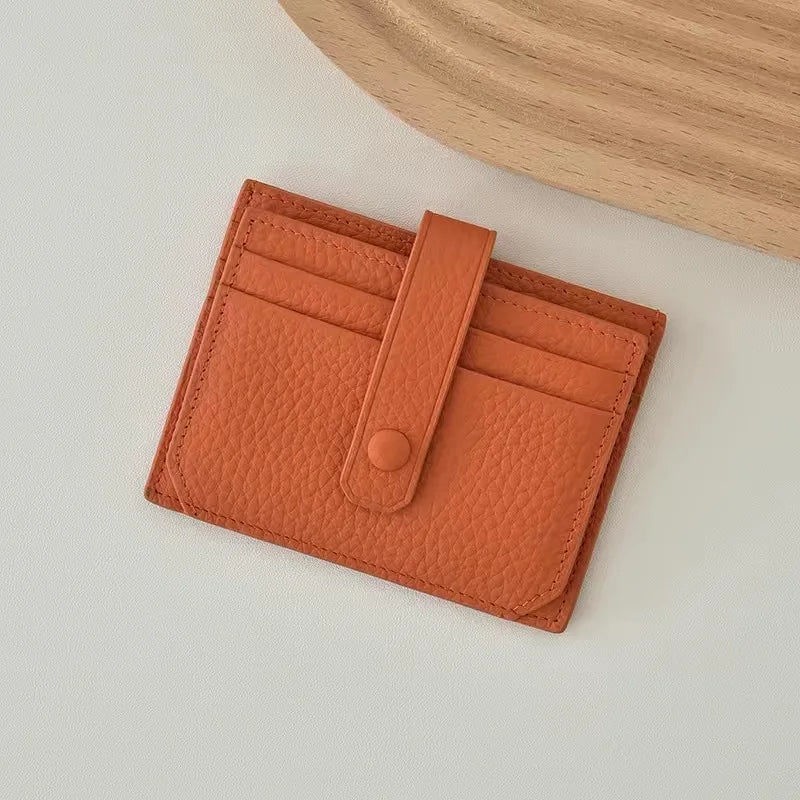Women Men Slim Wallet Small Coin Purse Bank ID Card Case Package Pouch Card Cover Ultra-Thin Card Bag Leather Credit Card Holder