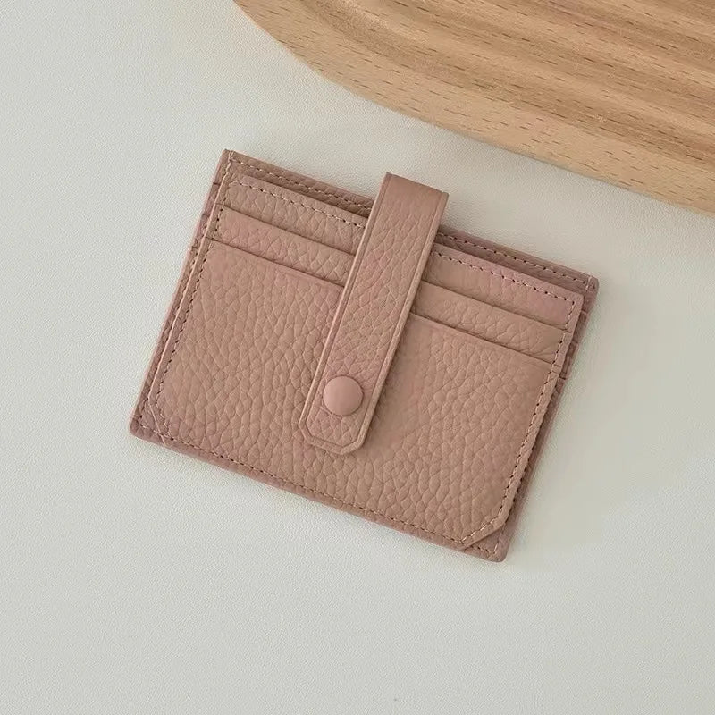 Women Men Slim Wallet Small Coin Purse Bank ID Card Case Package Pouch Card Cover Ultra-Thin Card Bag Leather Credit Card Holder